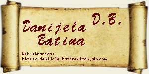 Danijela Batina vizit kartica
